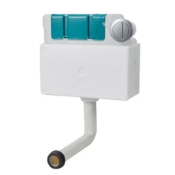 Harbour Pneumatic Dual Flush Concealed Cistern with Polystyrene Jacket & Chrome Button