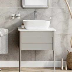 Harbour Serenity 630mm Floorstanding Unit & Worktop - French Grey
