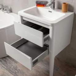 Harbour Serenity 590mm Floorstanding Vanity Unit & Basin - Gloss White