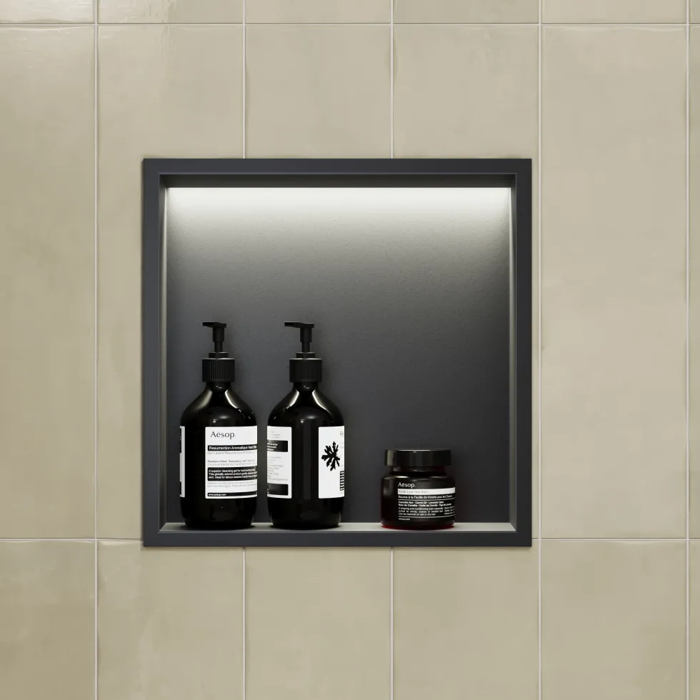 Harbour Shower Niche with LED Light Strip - 305 x 305mm