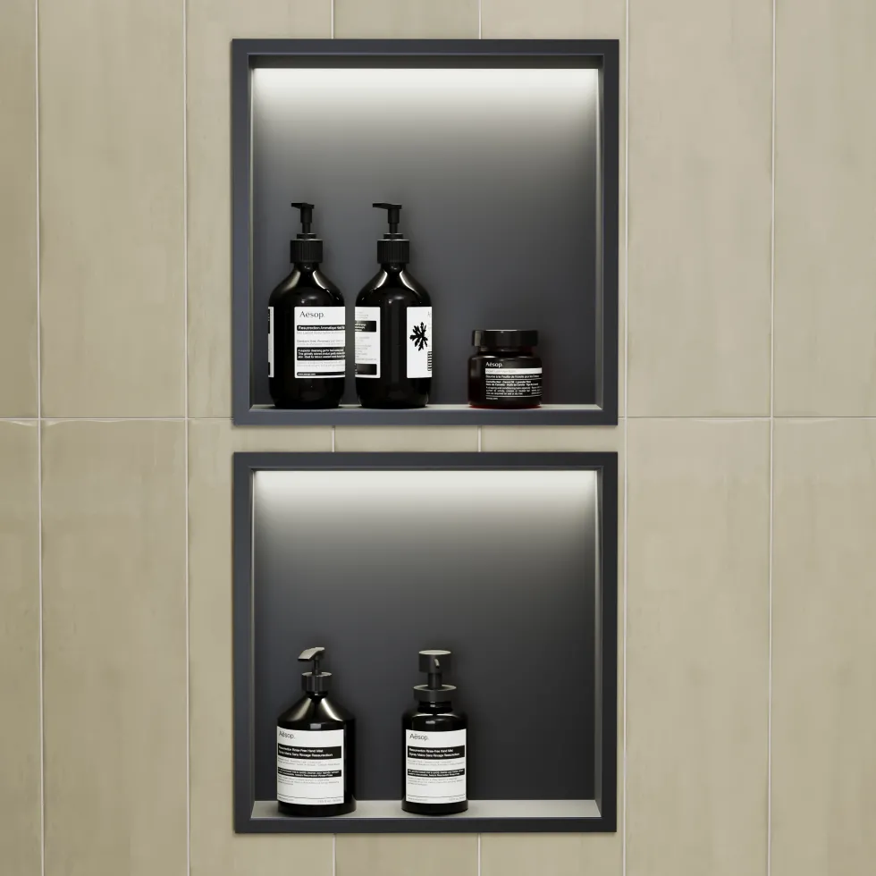 Harbour Shower Niche with LED Light Strip - 305 x 305mm