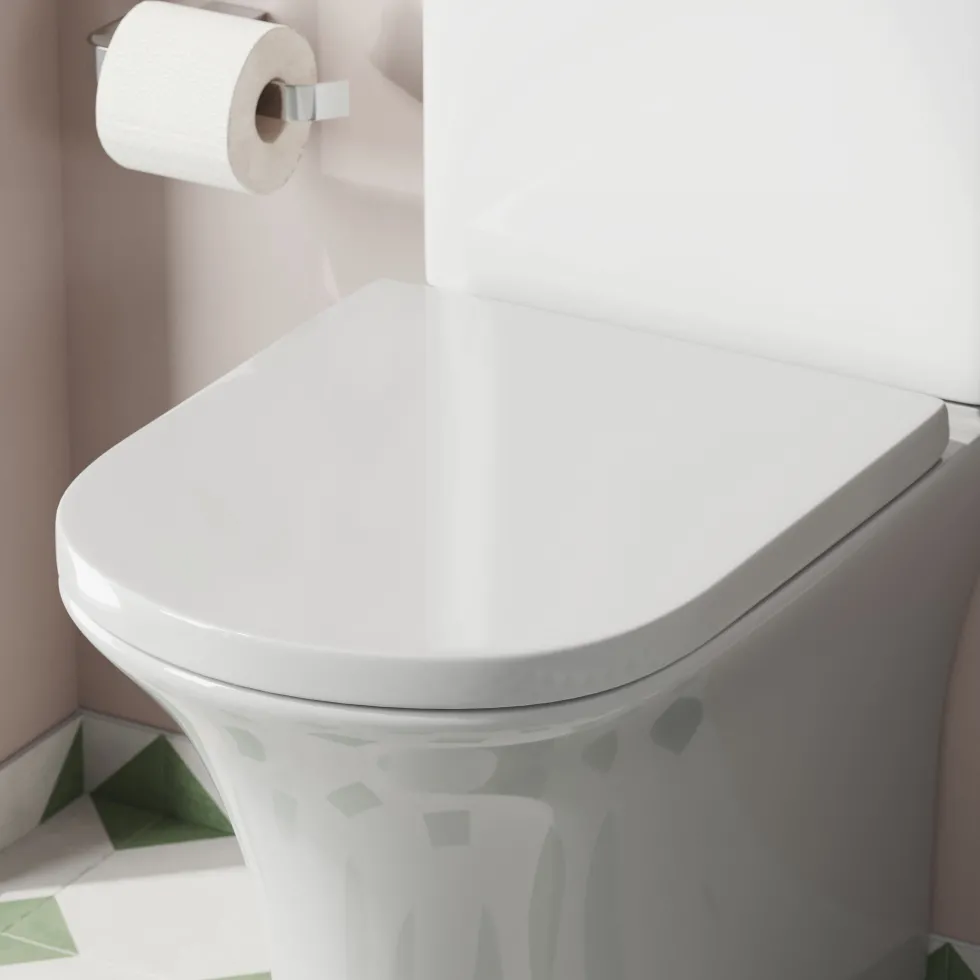 Harbour Soft Close Round Wrap Over Toilet Seat With Quick Release Hinges