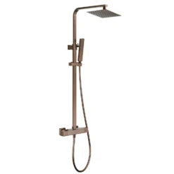 Harbour Status Cool Touch Square Thermostatic Rigid Riser Shower Kit