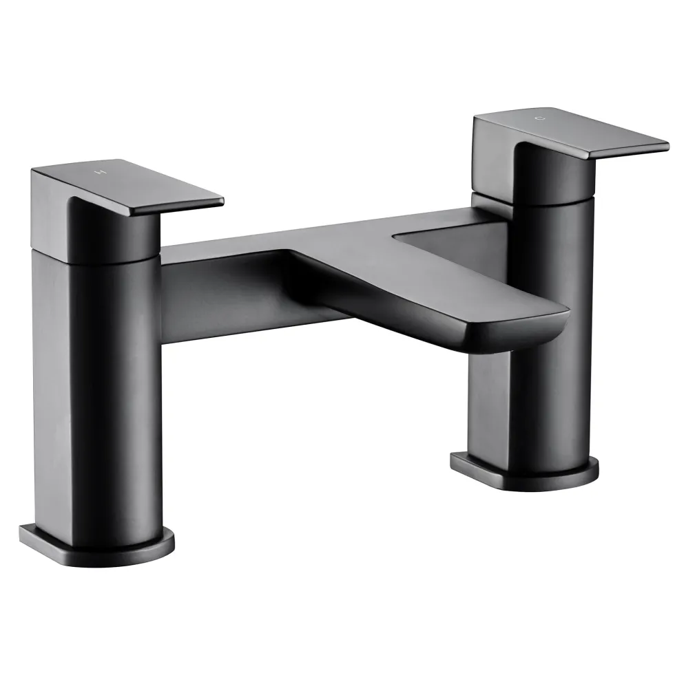 Harbour Status Deck Mounted Bath Filler - Matt Black