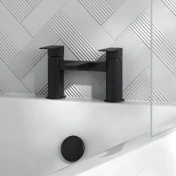 Harbour Status Deck Mounted Bath Filler - Matt Black