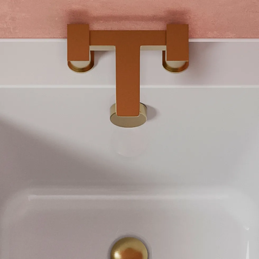 Harbour Status Deck Mounted Bath Mixer Tap - Brushed Brass