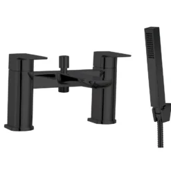 Harbour Status Matt Black Bath Shower Mixer Tap