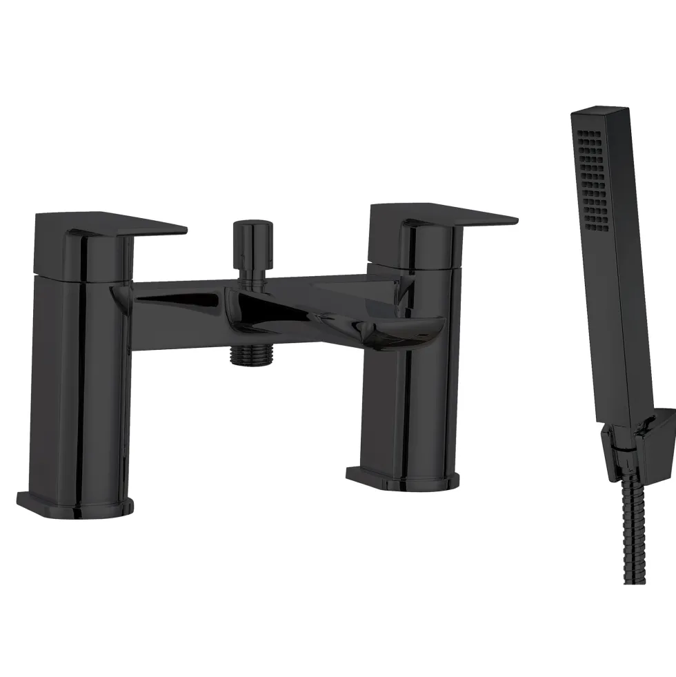 Harbour Status Matt Black Bath Shower Mixer Tap