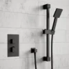 Harbour Status Matt Black Concealed Thermostatic Valve & Slide Rail Kit