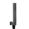 Harbour Status Matt Black Pencil Shower Handset & Wall Bracket - Square
