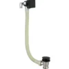 Harbour Status Matt Black Square Overflow Bath Filler