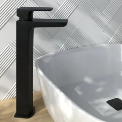 Harbour Status Matt Black Tall Basin Tap