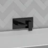 Harbour Status Matt Black Wall Mounted Bath Mixer Tap