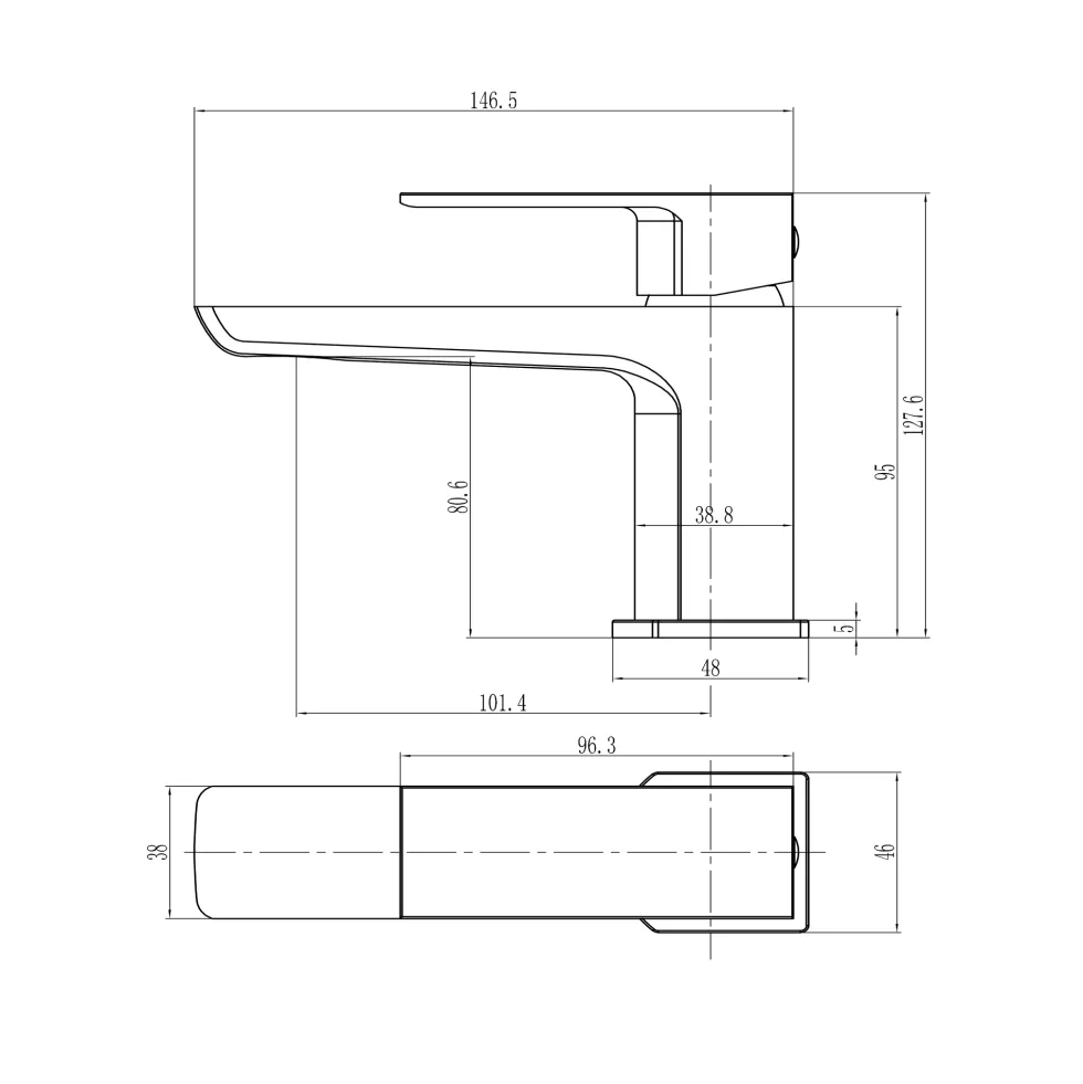Harbour Status Mini Mono Basin Mixer Tap & Waste