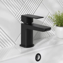 Harbour Status Mini Mono Basin Mixer Tap with Slotted Click Clack Basin Waste