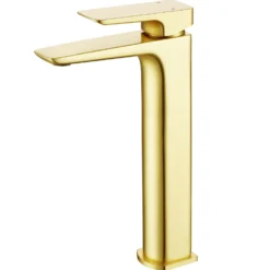 Harbour Status Tall Basin Mixer Tap - Brushed Brass