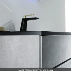 Harbour Substance 600mm 2 Drawer Wall Mounted Vanity Unit & Basin Options - Concrete Effect