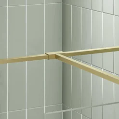 Harbour T-Piece Join for 2 Panels - Brushed Brass