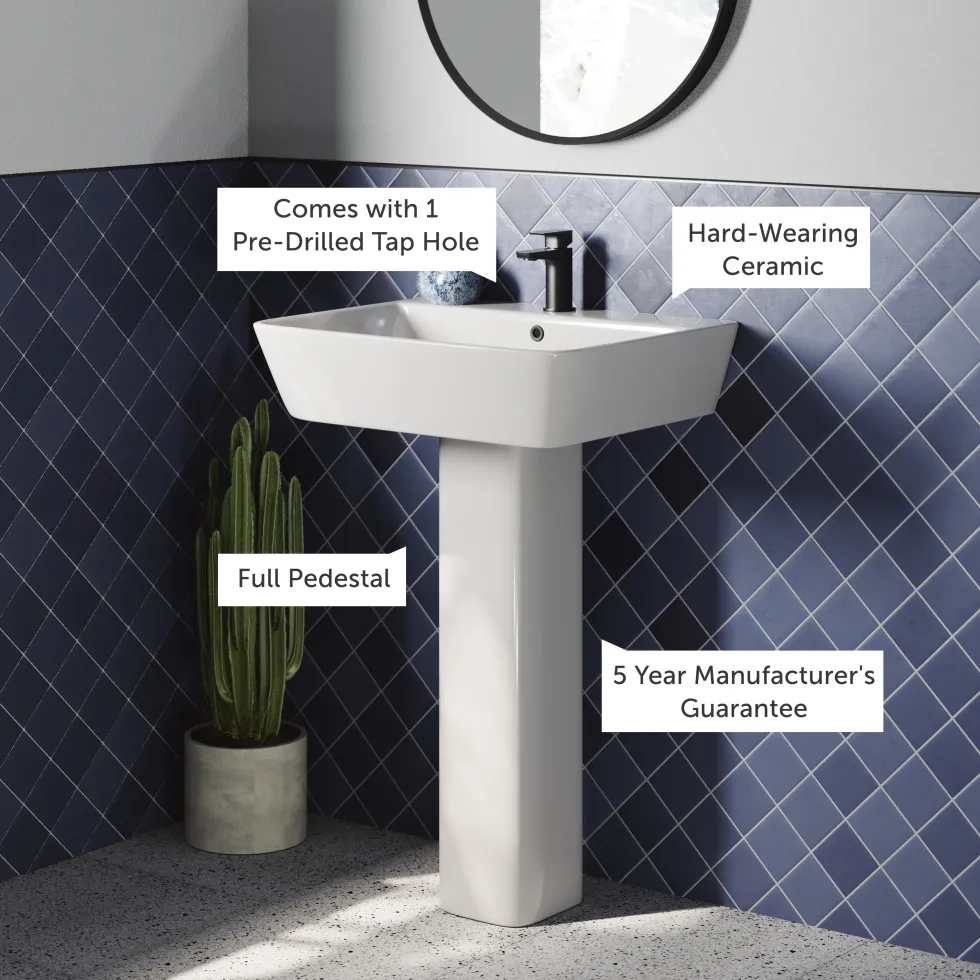 Harbour Unity 560mm Basin & Full Pedestal