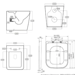 Harbour Unity Rimless Back to Wall Toilet & Soft Close Seat