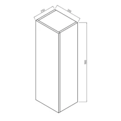 Harbour Virtue 900mm Wall Mounted Tall Storage Cabinet