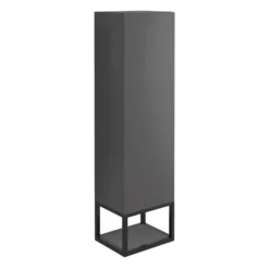 Harbour Virtue 1100mm Wall Mounted Tall Storage Cabinet with Matt Black Frame Shelf