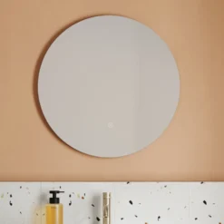 Harbour Vision LED Illuminated Round Bathroom Mirror with Demister Pad - 600mm