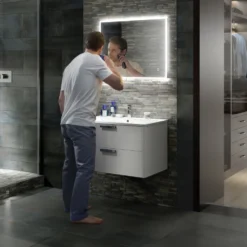 hib. Vega LED Illuminated Rectangular Mirror with Demister Pad & Colour Change LEDs