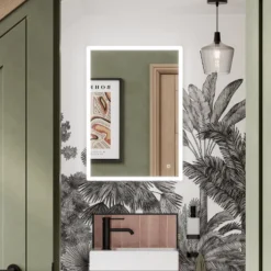 hib. Vega LED Illuminated Rectangular Mirror with Demister Pad & Colour Change LEDs