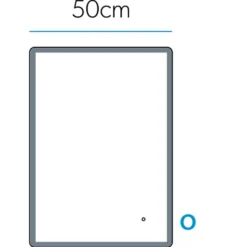 hib. Vega LED Illuminated Rectangular Mirror with Demister Pad & Colour Change LEDs