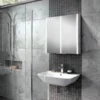 hib. Xenon 60 LED Illuminated Mirror Cabinet With Mirrored Sides