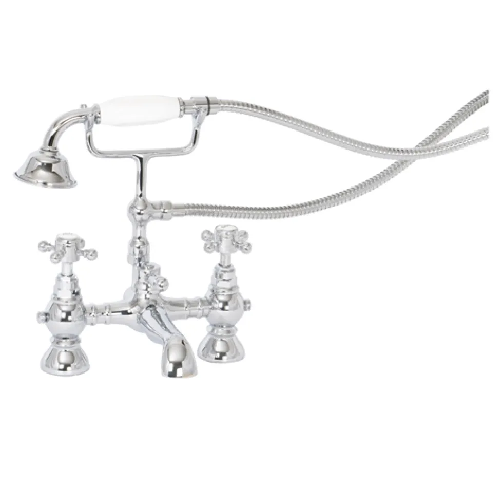 High Life Balmoral Deck Mounted Bath Shower Mixer with Handset Kit