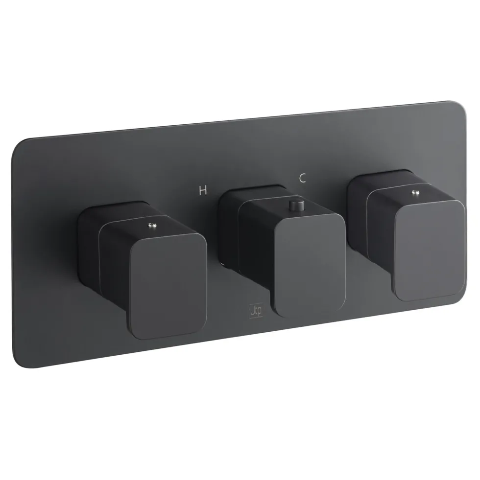 HIX 3 Handle 2 Outlet Concealed Thermostatic Horizontal Shower Valve