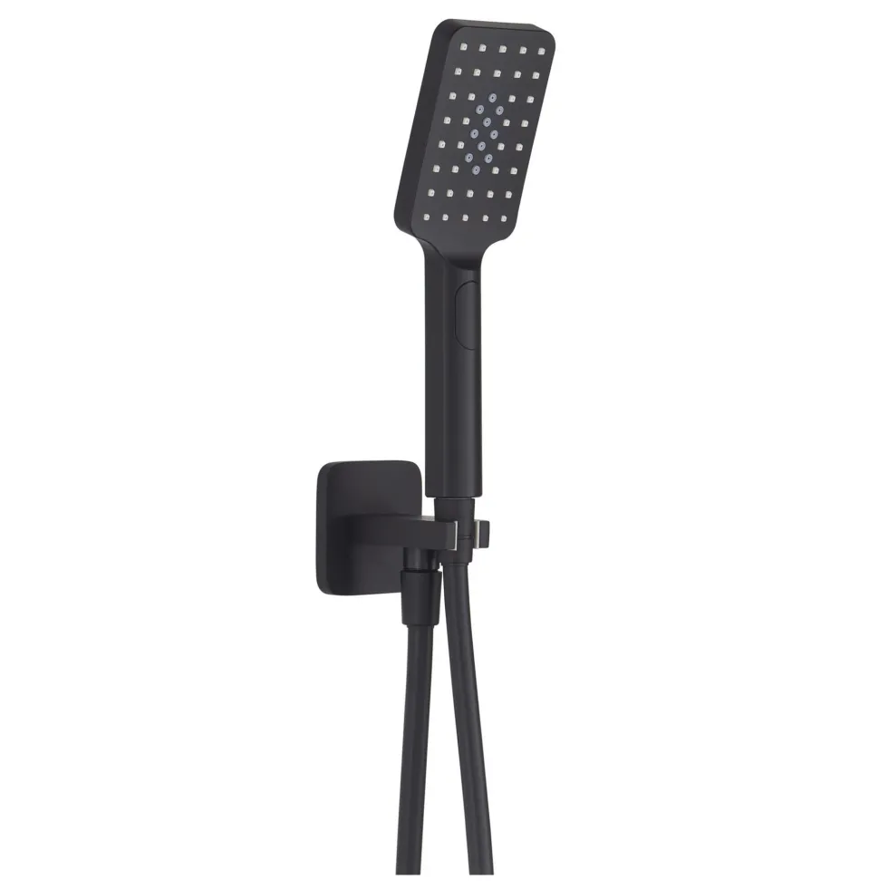 HIX Shower Handset with Hose, Wall Oultet & Integrated Holder
