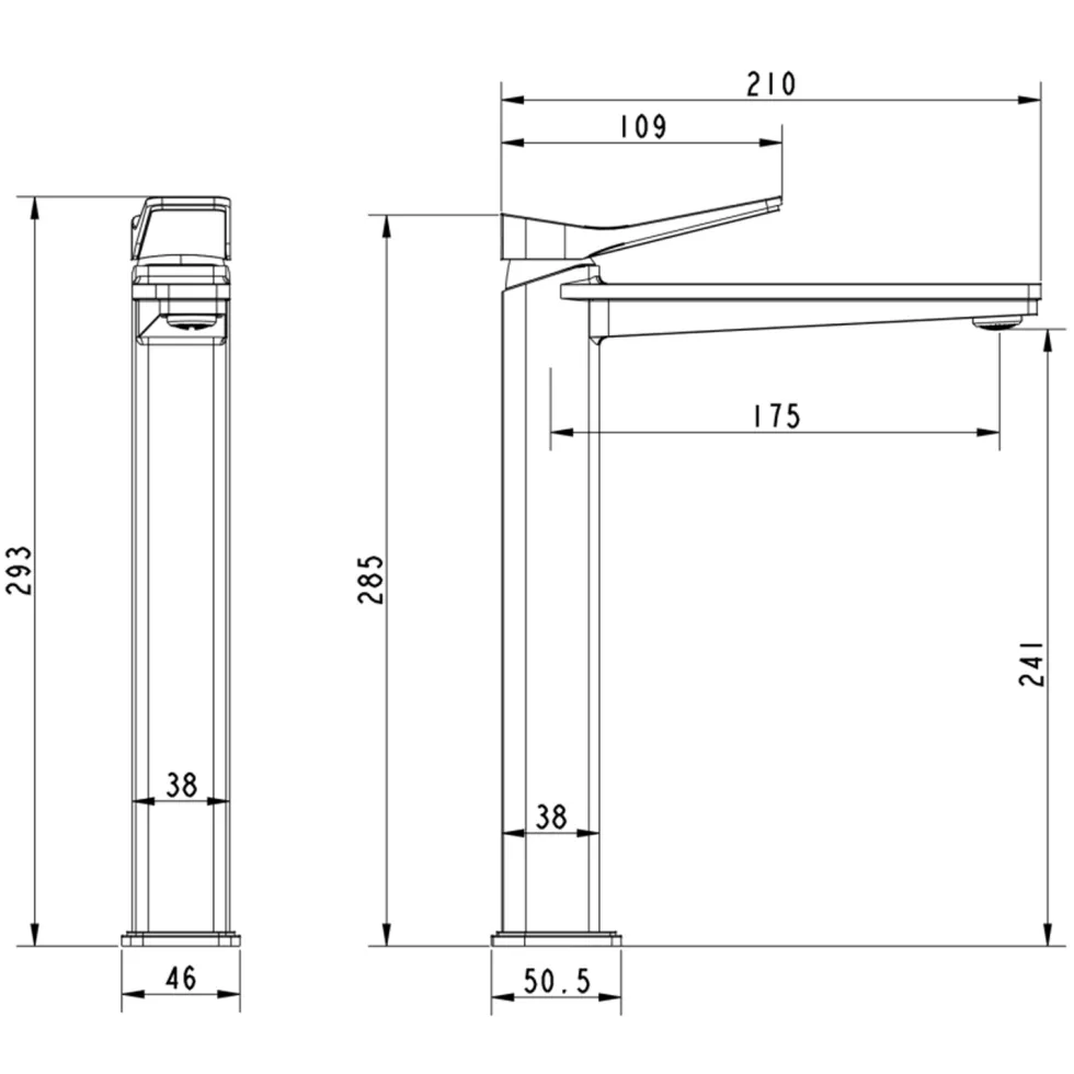 HIX Tall Basin Mixer Tap