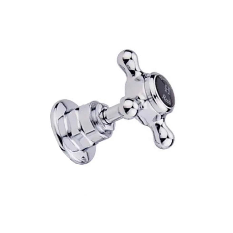 Hudson Reed Black Topaz Crosshead Deck Mounted Bath Shower Mixer with Handset Kit & Hexagonal Collar