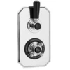 Hudson Reed Black Topaz Twin Concealed Thermostatic Shower Valve - Chrome/Black