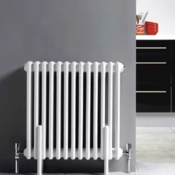 Hudson Reed Colosseum White Triple Column Traditional Radiator