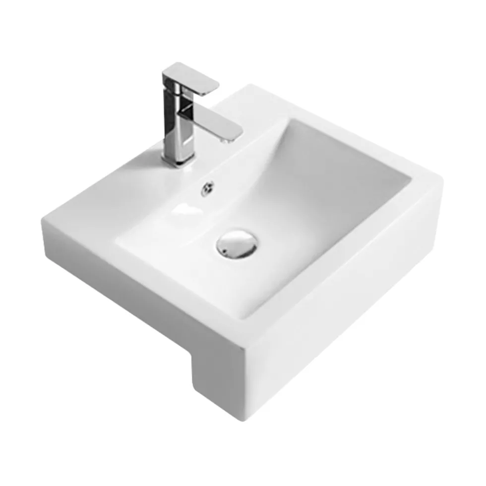 Hudson Reed 530mm Square Semi-Recessed Countertop Basin