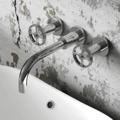 Hudson Reed Revolution Industrial Wall Mounted Basin Mixer Tap