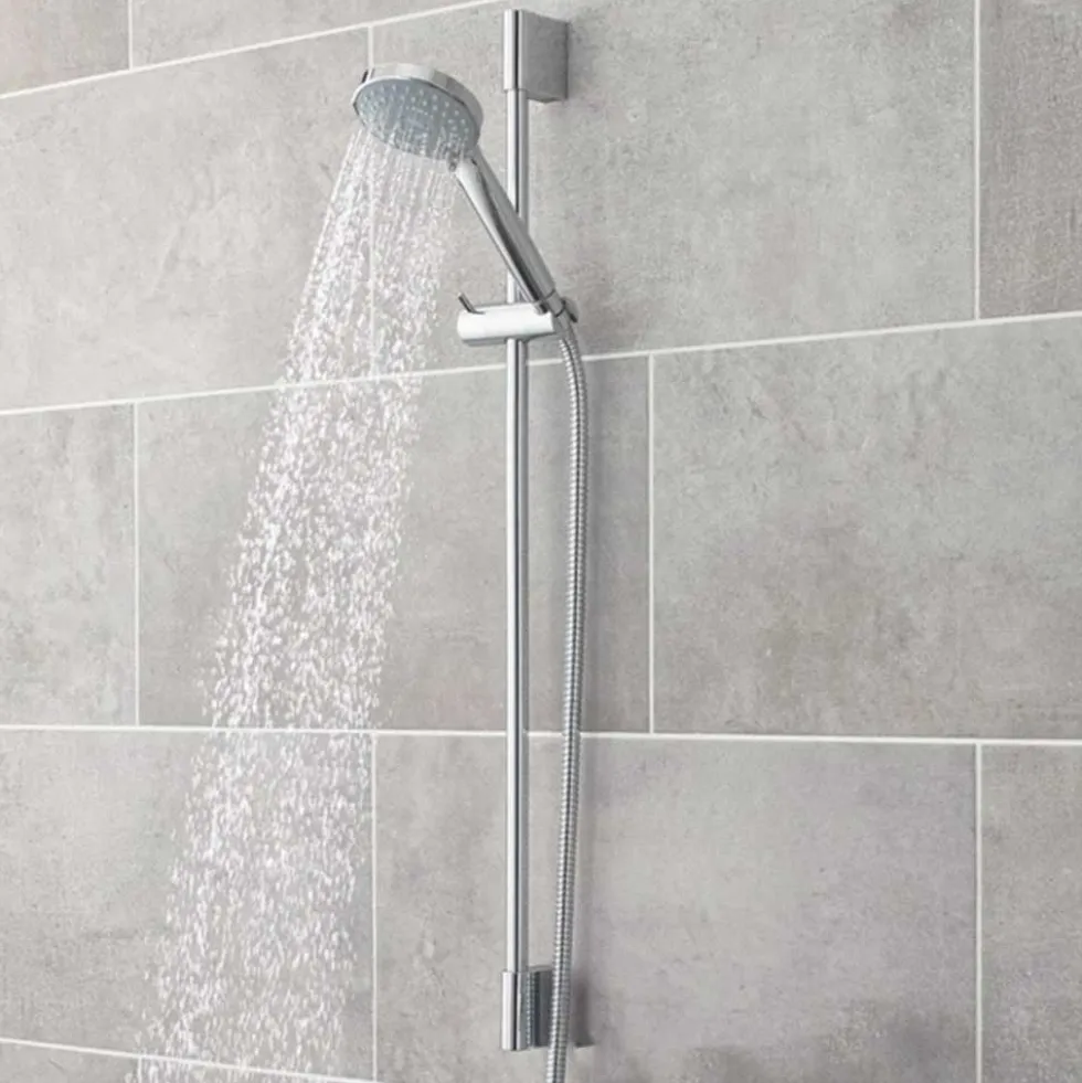 Hudson Reed Slimline Slide Rail Kit with Multi-Function Handset & Outlet Elbow