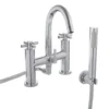 Hudson Reed Tec Crosshead Deck Mounted Bath Shower Mixer with Handser Kit