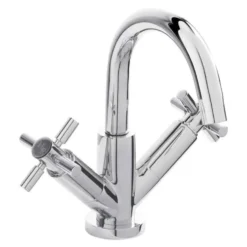 Hudson Reed Tec Crosshead Mono Basin Mixer with Clicker Waste