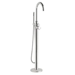 Hudson Reed Thermostatic Single Lever Floor Standing Bath Shower Mixer With Shower Handset and Hose