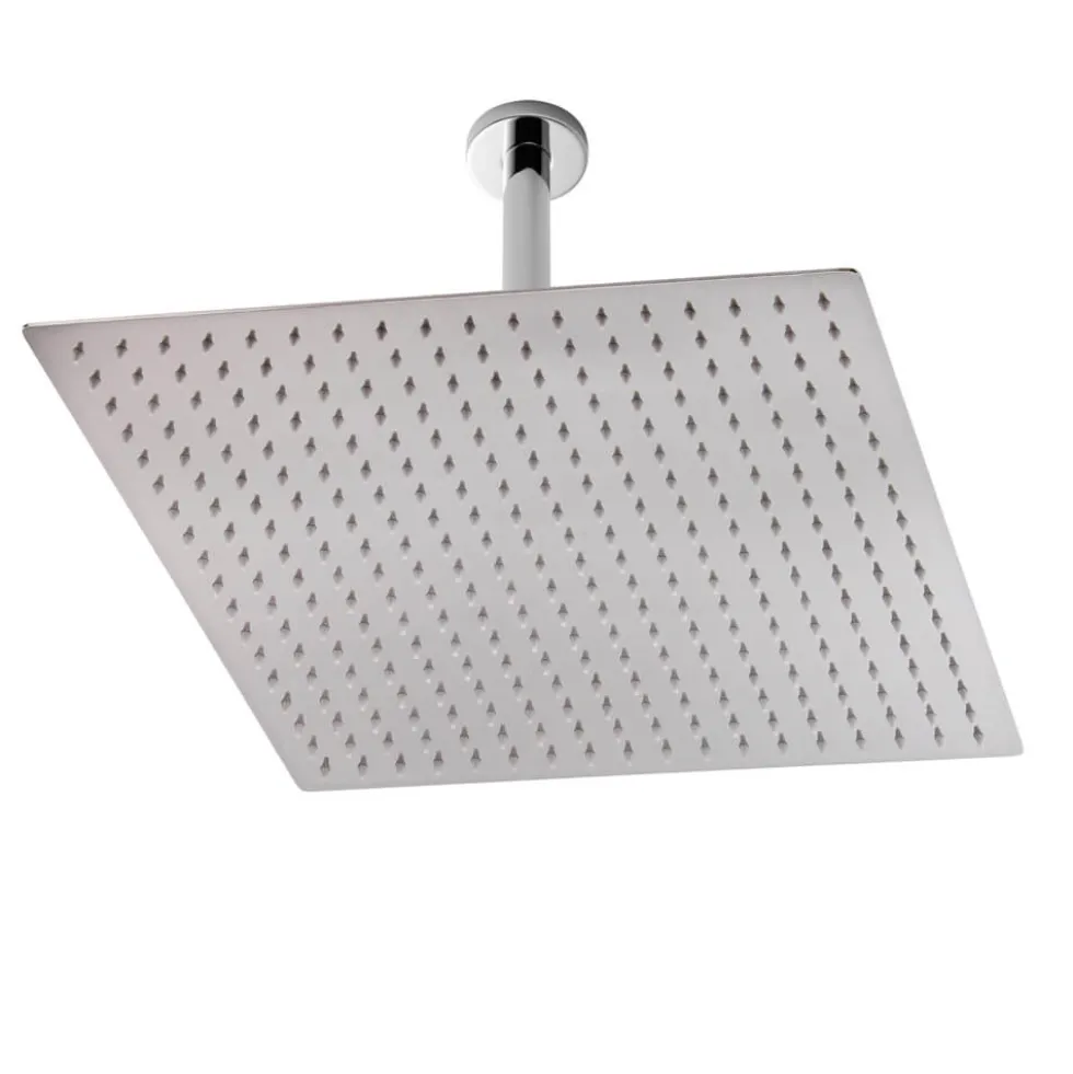 Hudson Reed Thin Square Fixed Shower Head - 400mm