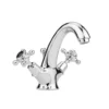 Hudson Reed Topaz Black Crosshead Mono Basin Mixer with Pop-Up Waste