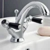 Hudson Reed Topaz Black Lever Mono Basin Mixer with Pop-Up Waste