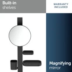 Ideal Standard Alu+ 200mm Magnifying Mirror & Beauty Bar