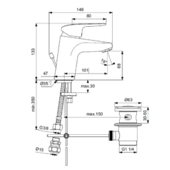 Ideal Standard Ceraflex Mono Basin Mixer Tap
