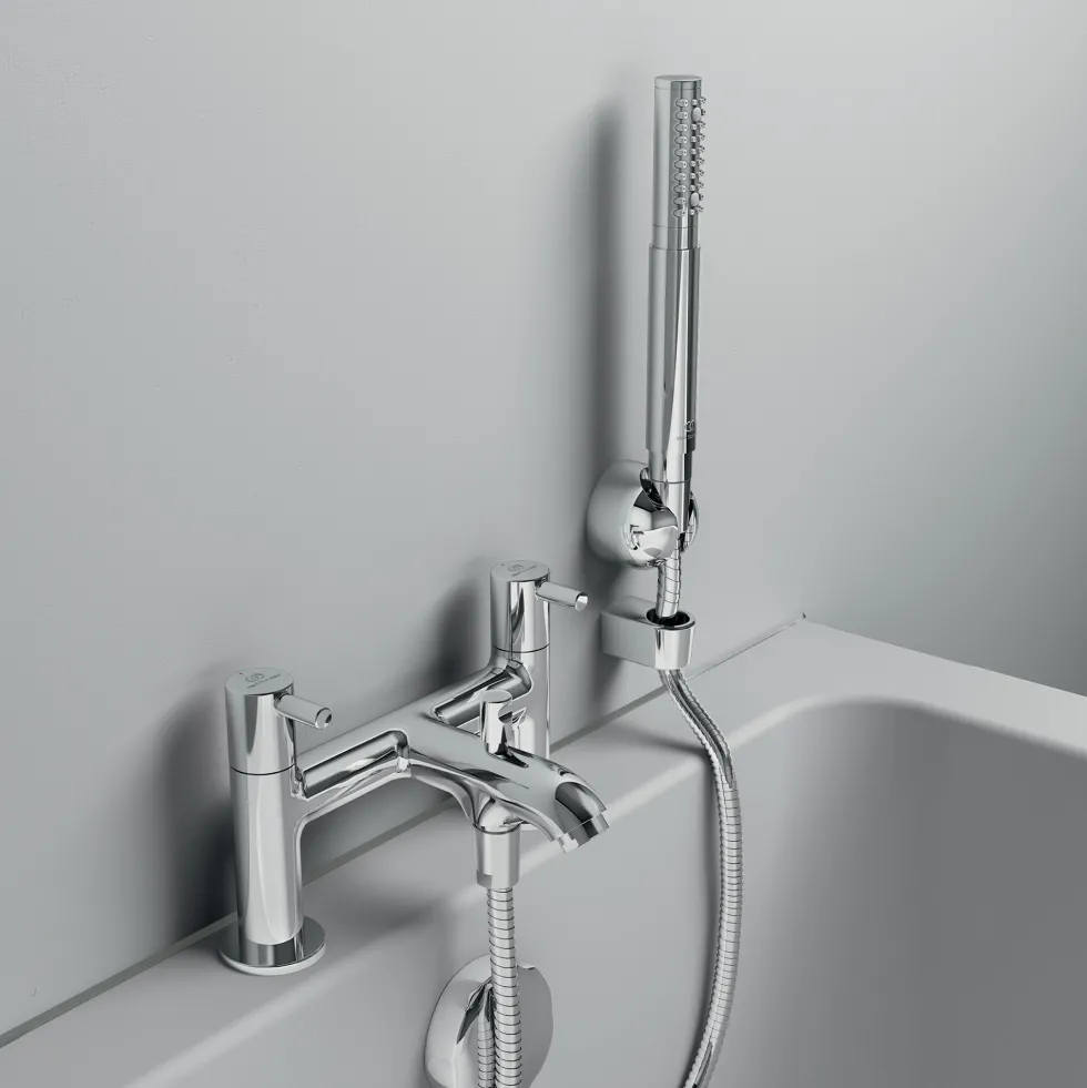 Ideal Standard Ceraline Deck Mounted Bath Mixer & Shower Handset